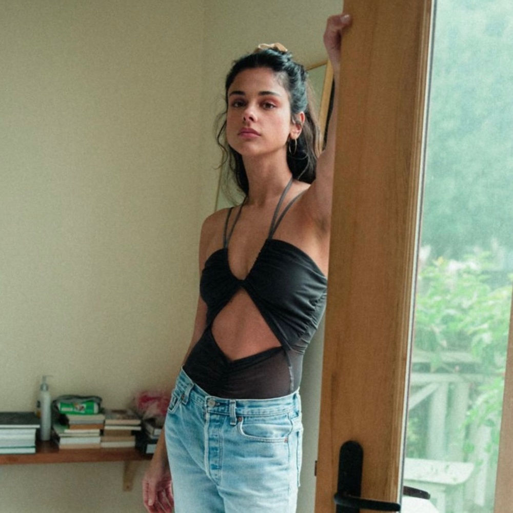 UO Mesh Cutout Bodysuit